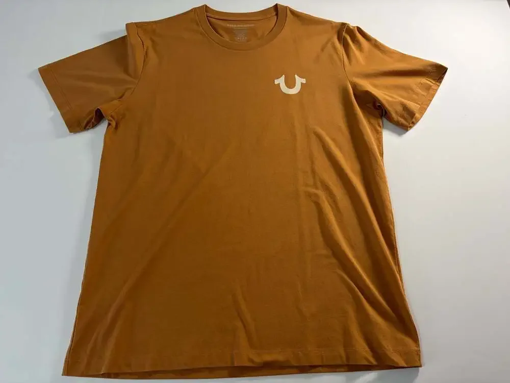 True Religion Men's Buddha Logo Graphic T-Shirt Brown Large